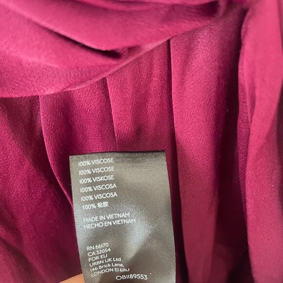 Anthropologie Giverny Midi Dress‎ size 4  purple NEW satin - Picture 7 of 10